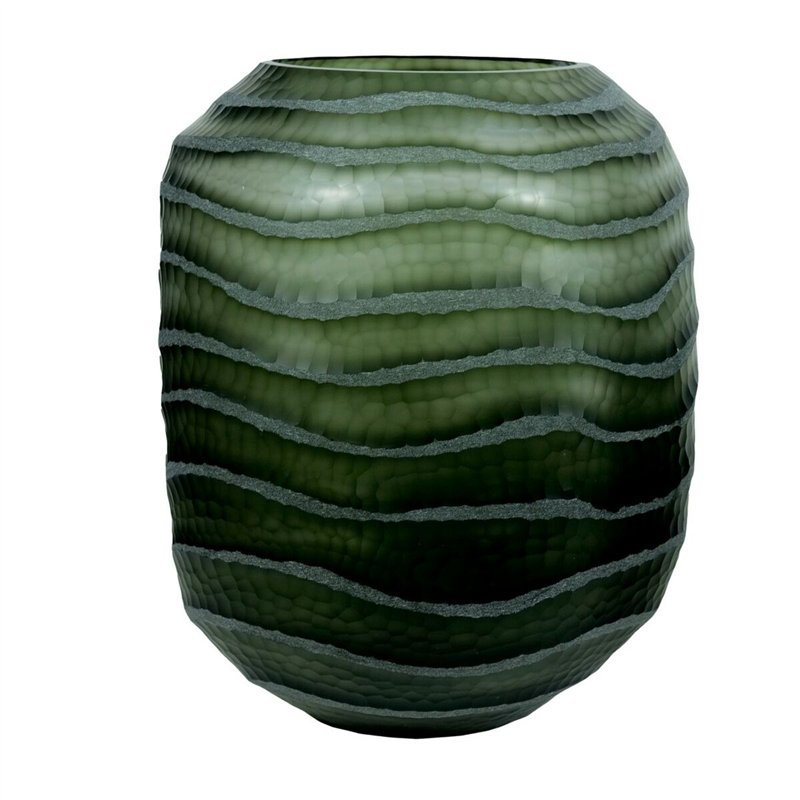 Vase Home ESPRIT Vert Verre Moderne 27 x 27 x 33 cm