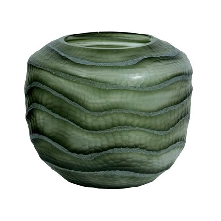 Vase Home ESPRIT Vert Verre Moderne 20 x 20 x 18 cm