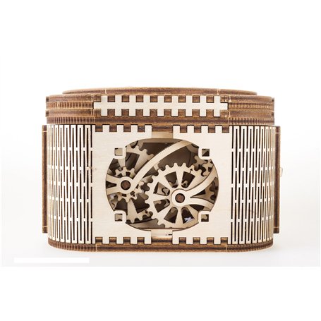 UGEARS Boîte au Trésor en Bois avec Clé (Puzzle Caché Secret) - Cadeau de Fête des Pères DIY Modèle Boîte de Rangement en Bois 3