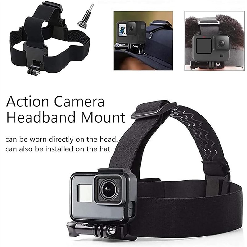 Image secondaire de TEKCAM Harnais Poitrine Fixation Bandeau Compatible avec GoPro Hero 13/12/11/10/9/8/ AKASO V50X Brave 7/ GOOKAM/Jadfezy/Dragon T