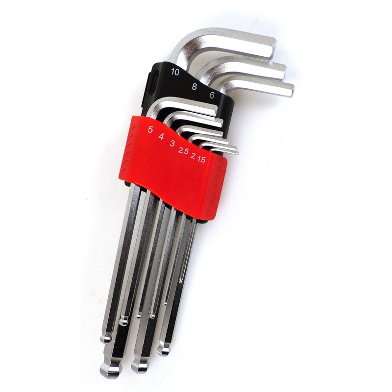 Image secondaire de PRECISION STEEL 9 clés héxagonales coudées 1,5 à 10mm