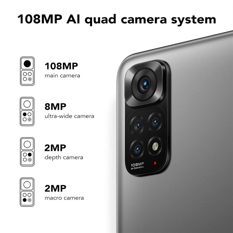 Image secondaire de Xiaomi Redmi Note 11S Smartphone, 6Go RAM 128Go ROM, 6,43