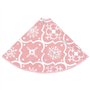 vidaXL Tapis de Sapin de Noël de Luxe avec Chaussette - Décoration de Noël - Rose - 90 cm