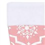 vidaXL Tapis de Sapin de Noël de Luxe avec Chaussette - Décoration de Noël - Rose - 90 cm