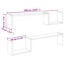vidaXL Mensole a Muro 2 pz Rovere Sonoma 100x15x20 cm Truciolato