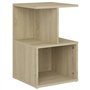 Comodino Rovere Sonoma 35x35x55 cm in Truciolato