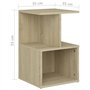 Comodino Rovere Sonoma 35x35x55 cm in Truciolato