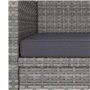 vidaXL Lot de 4 tabourets de jardin en polyrotin Gris