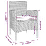 vidaXL Lot de 4 tabourets de jardin en polyrotin Marron