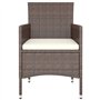 vidaXL Lot de 4 tabourets de jardin en polyrotin Marron
