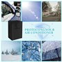 Ayixiwarz Housse de protection universelle pour climatiseur portable, imperméable, anti-poussière - 48 x 41 x 76 cm - Noir
