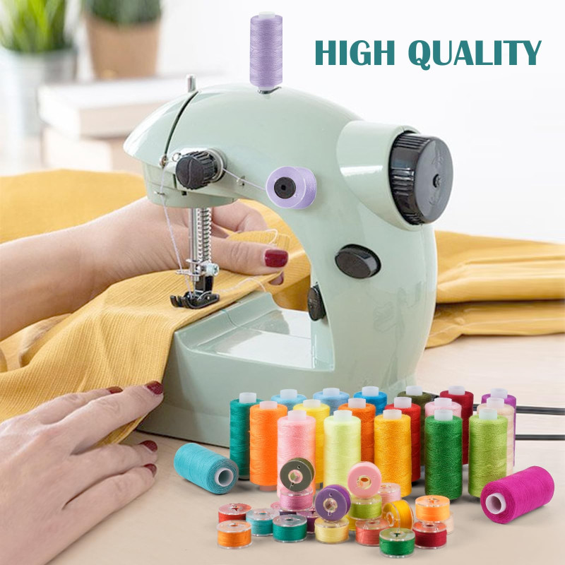 Image secondaire de PUWOWYE Fil à Coudre Kit, 36 Couleurs 400 Yards de Fil de Machine à Coudre et 36 Bobines de Canette Bobine