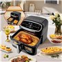 180PCS Papier cuisson air fryer pour friteuse à air pour Ninja Foodi Flex 10.4 L AF500EU,Résistant à la chaleur, à l'huile, Papi