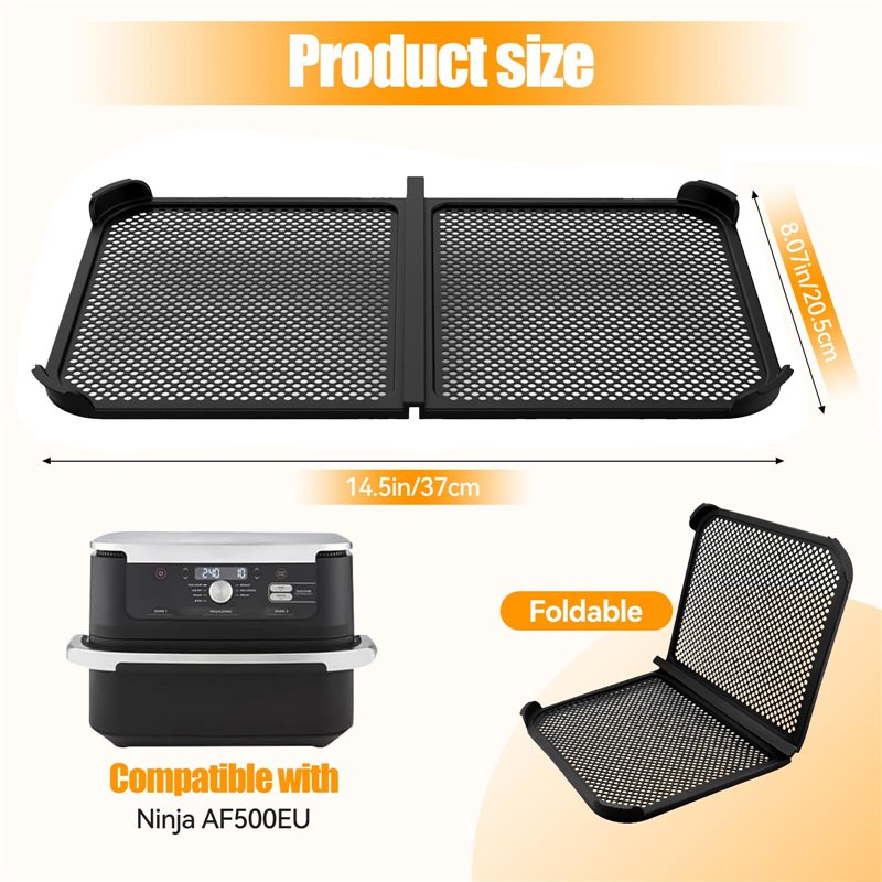 Image secondaire de LUOJINYI Grille Anti Projection pour Air Fryer Ninja 10,4 L AF500EU, Grille Anti Projection Air Fryer Ninja, Protection Efficace