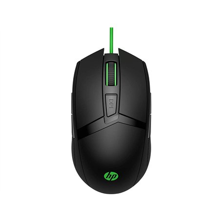HP Pavilion 300 - Souris Gaming Noire (Filaire - USB, 8 Boutons Programmables, 5 000 DPI, Rétroéclairage LED RGB, Ambidextre)