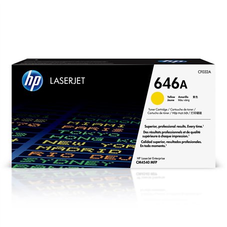 HP Hewlett Packard 646A - Jaune - Original - Laserjet - Cartouche de Toner (CF032A) - pour Color Laserjet Enterprise CM4540, CM4