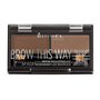 Rimmel London Brow This Way Kit de Modelage de Poudre à Sourcils, Finition Soignée et Précision Ultime avec la Formule Duo Compa