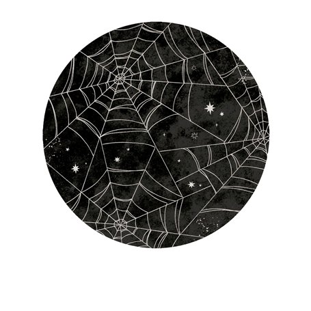 AMSCAN 8 Assiettes en carton toile d'araignée 23 cm - Noir