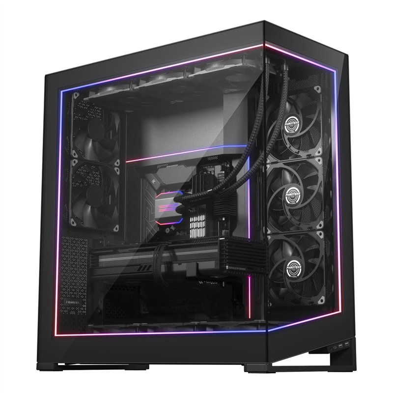 Phanteks NV9 Premium DRGB Kit Power-Hub, 3X für Außenrahmen, 1x Mainboard Kabel-Cover - Schwarz