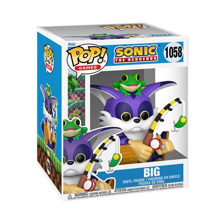 Funko Pop! Super: Sonic - Big The Cat with Froggy - Sonic The Hedgehog - Figurine en Vinyle à Collectionner - Idée de Cadeau - P
