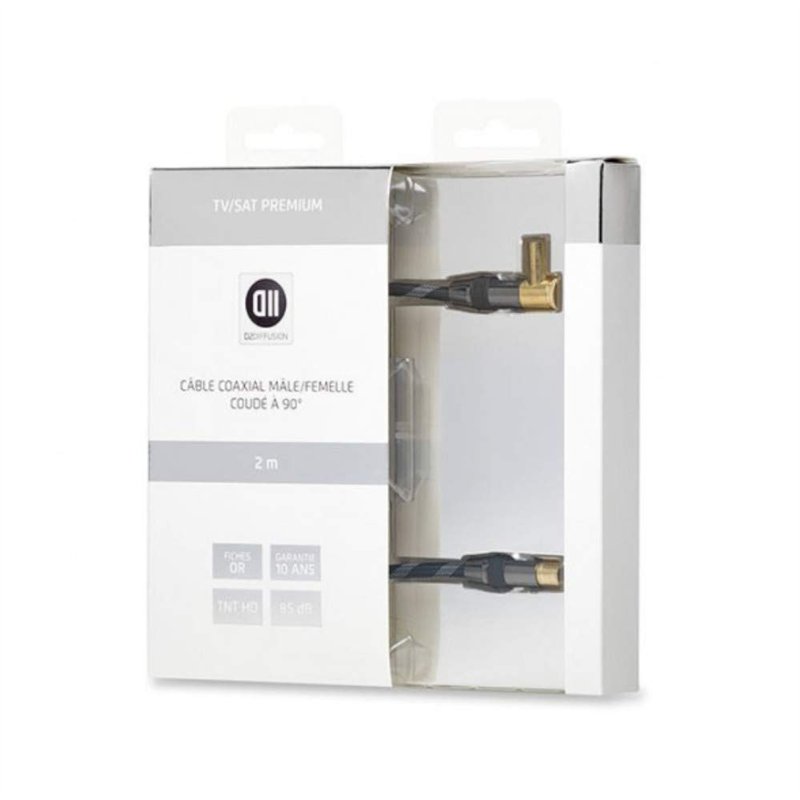 Image secondaire de D2 Diffusion Câble coaxial 9.52mm + adap F/F avec ferrites 10 m