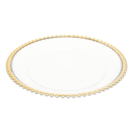 Feeric lights & christmas - Assiette de présentation "ballet enchanté" d32cm bord billes dorées