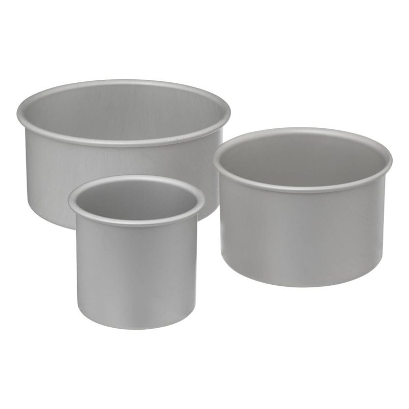 5five - lot 3 moules à gâteaux bord haut en aluminium
