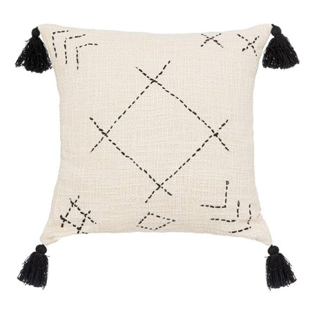 Atmosphera - Housse de Coussin Atelier en Coton 40x40cm Beige