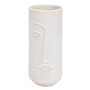 Atmosphera - Vase Visage soleya céramique h25cm Blanc