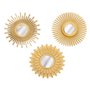 Atmosphera - Lot de 3 miroirs amed d25cm Or