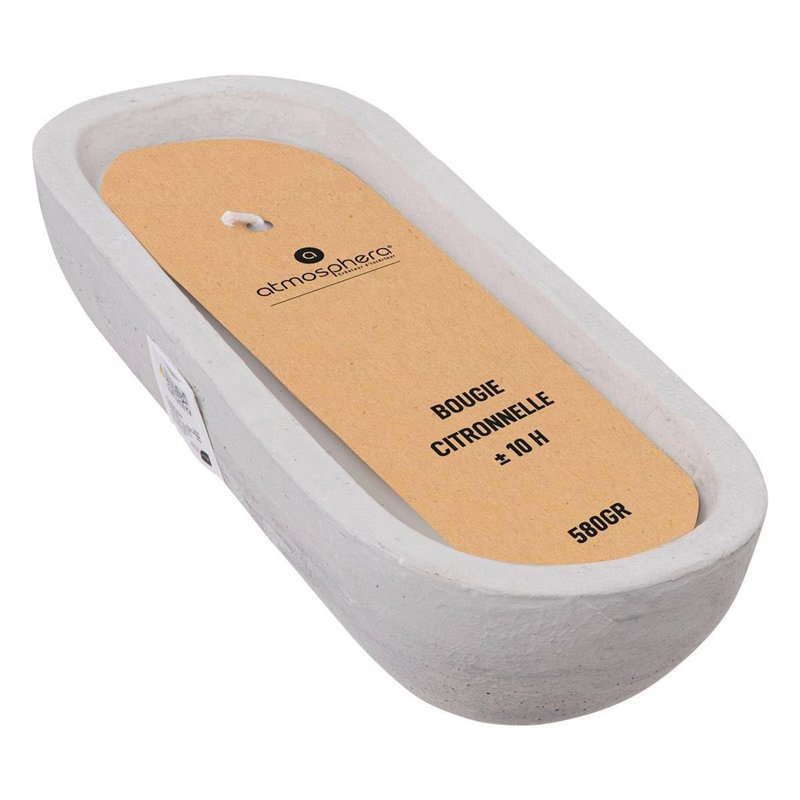 Image secondaire de Atmosphera - Bougie ely 580g citronnelle Pot en Ciment