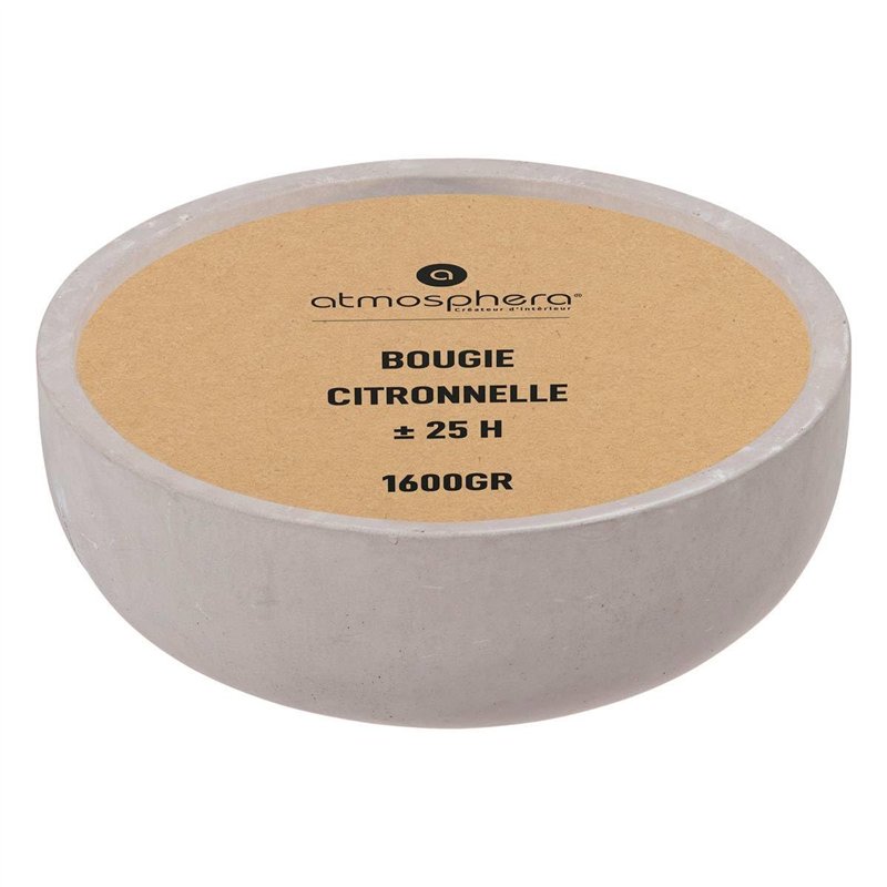 Image secondaire de Atmosphera - Bougie ely 1600g citronnelle pot en ciment