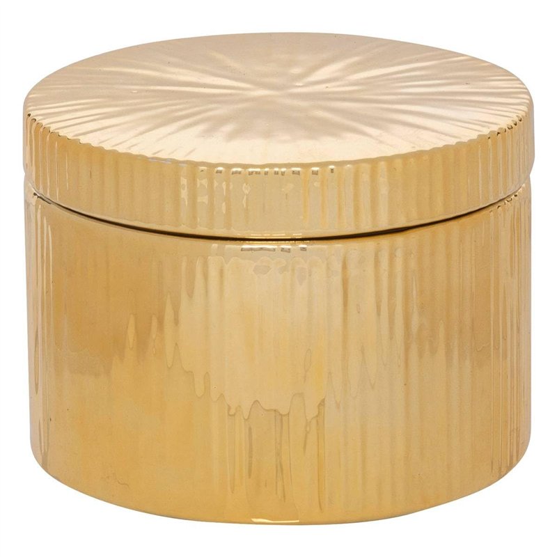 Atmosphera - Boîte céramique Automne doré h9cm