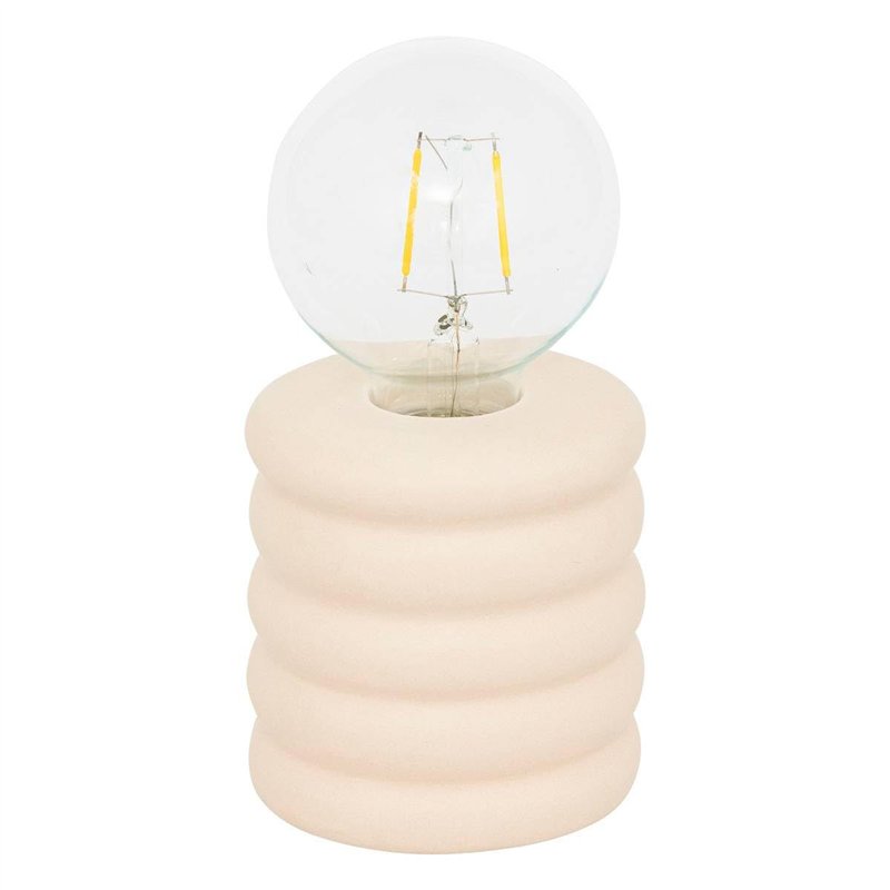 Atmosphera - Lampe à poser led perry céramique beige h19cm