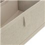 5five - rangement tiroir groomy 2 compartiments beige 36x36cm
