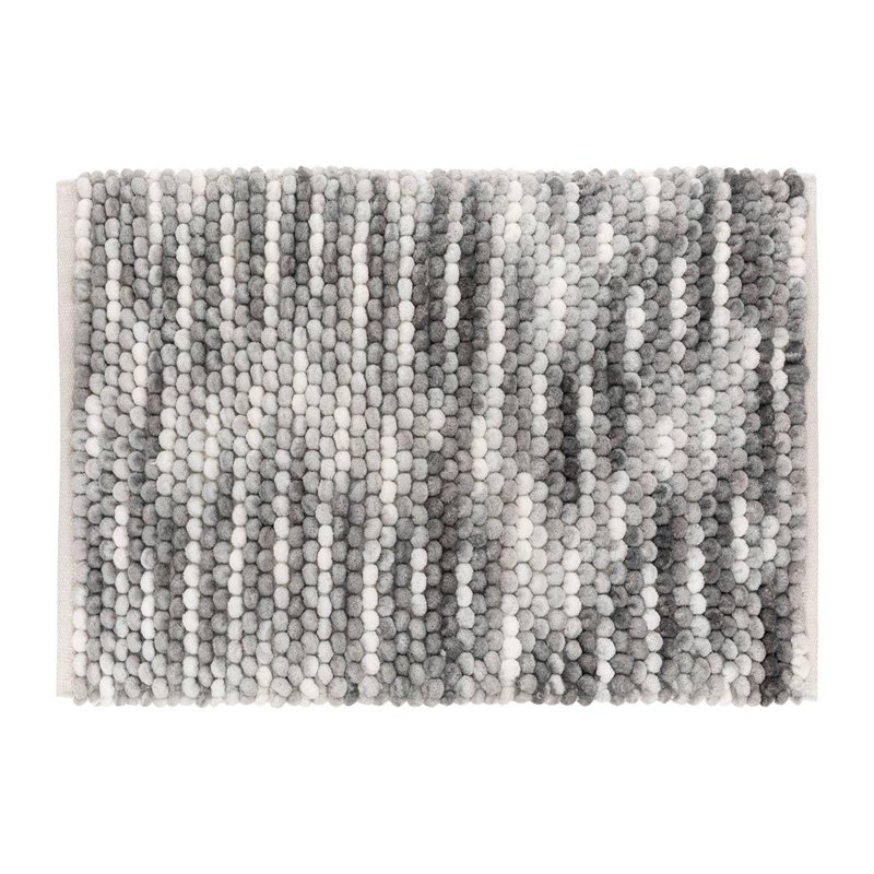 5five - Tapis de Bain Boule en Coton Gris 75x50cm