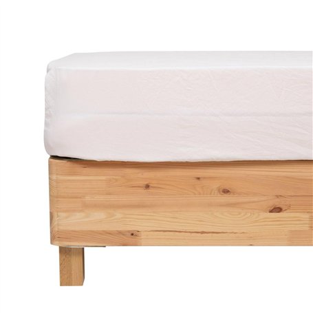 Atmosphera - Drap Housse priscia Blanc 140x190cm