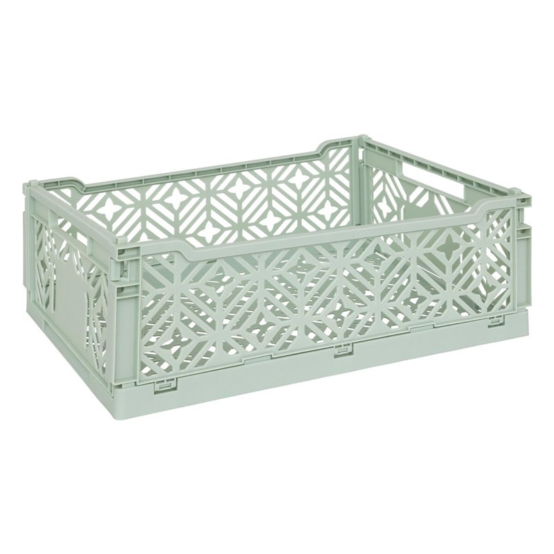 Atmosphera - Cagette Pliante Arry Vert Clair 40x30x15cm