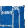 Atmosphera - Coussin Poppy Coton tufté Bleu Clair 50x50cm