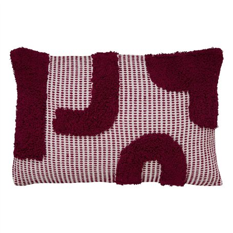 Atmosphera - Coussin Poppy Coton tufté Violet 58x38cm