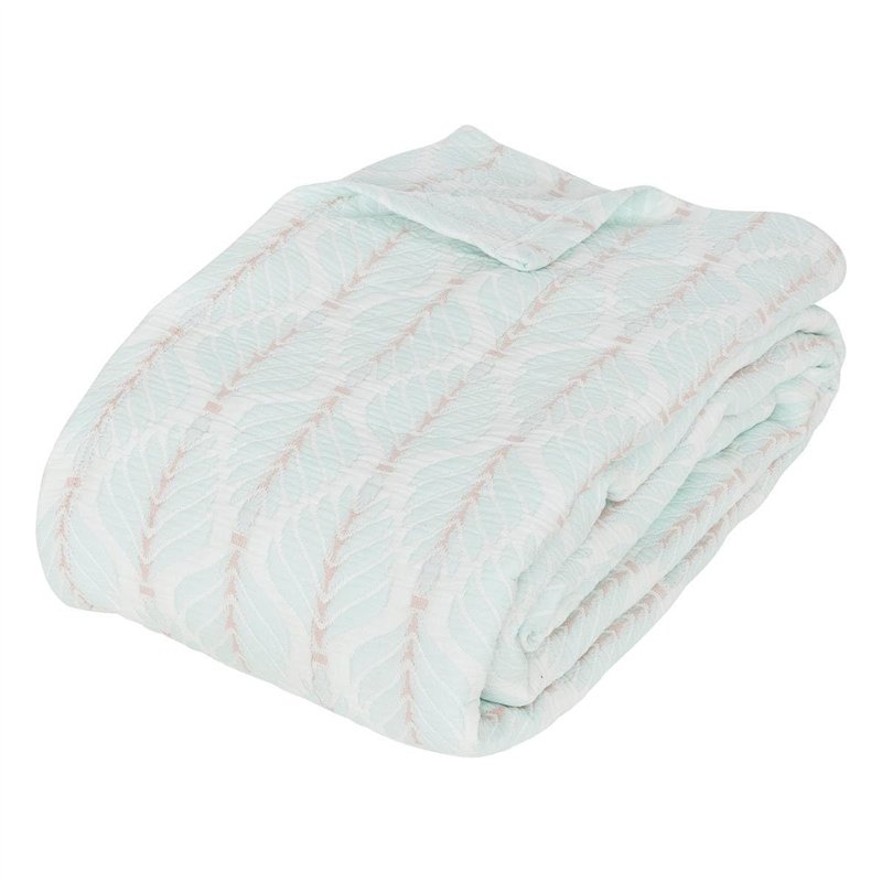 Atmosphera - Dessus de lit Wild Jacquard Bleu Clair 240x260cm