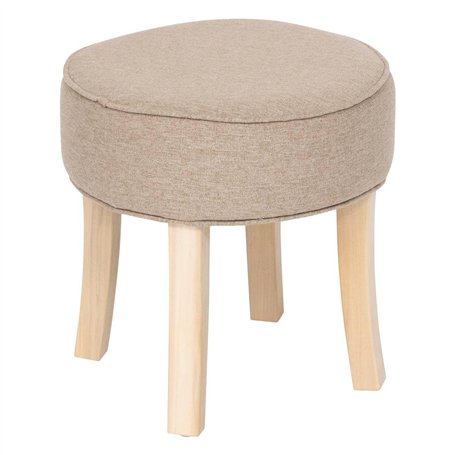 Atmosphera - Tabouret Adriel peuplier Beige d35x35cm
