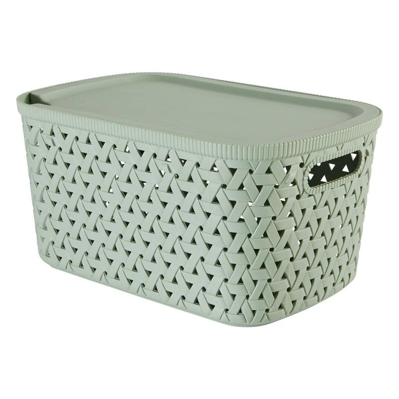 5five - panier tressy en plastique sauge 6,7l