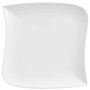 Secret de gourmet - Assiette Plate Carrée Design Vague - 30 Cm X 30 Cm - Porcelaine