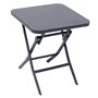 Hespéride - Table d'appoint de Jardin Carrée Greensboro Gris Graphite - 40 x 40 cm - Acier Traité Epoxy Antirouille