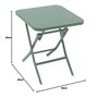 Hespéride - Table d'appoint de Jardin Carrée Greensboro Vert Olive - 40 x 40 cm - Acier Traité Epoxy Antirouille