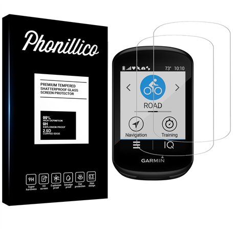 PHONILLICO Verre Trempé pour Garmin Edge 530 / Edge 830 [Pack 2] Film Vitre Protection Ecran GPS Vélo
