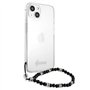Guess GUHCP13SKPSBK Coque de Protection pour iPhone 13 Mini 5,4" Transparent Black Pearl