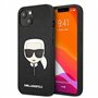Karl Lagerfeld KLHCP13SSAKHBK Coque pour iPhone 13 Mini 5,4" Noir Saffiano Ikonik Karl's Head