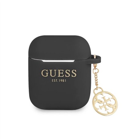 Guess GUA2LSC4EK Coque en Silicone pour AirPods Noir